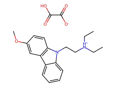 Carbazole, 9-(2-diethylaminoethyl)-3-methoxy-, oxalate structure