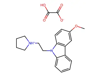 Carbazole, 3-methoxy-9-(2-pyrrolidinoethyl)-, oxalate structure