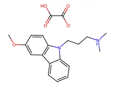 Carbazole, 9-(3-dimethylaminopropyl)-3-methoxy-, oxalate structure