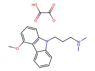 Carbazole, 9-(3-dimethylaminopropyl)-4-methoxy-, oxalate structure