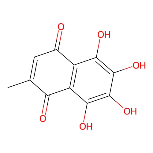 2,3,5,8-Tetrahydroxy-6-methyl-1,4-naphthalenedione structure