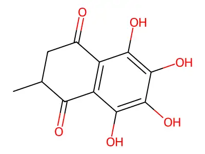5,6,7,8-Tetrahydroxy-2-methyl-2,3-dihydronaphthalene-1,4-dione structure