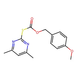 S-(4,6-Dimethylpyrimidin-2-yl) O-(p-methoxybenzyl) thiocarbonate structure