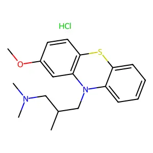 10-(3-(Dimethylamino)-2-methylpropyl)-2-methoxyphenothiazine monohydrochloride structure