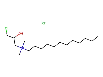 Lauryldimethyl(3-chloro-2-hydroxypropyl)ammonium chloride structure