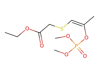 Ethyl 2-(2-dimethoxyphosphoryloxyprop-1-enylsulfanyl)acetate structure