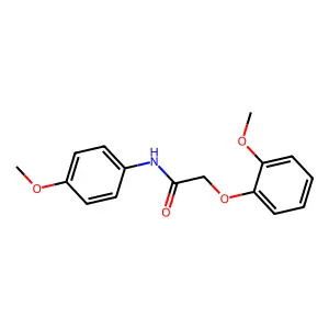 2-(2-methoxyphenoxy)-N-(4-methoxyphenyl)acetamide structure