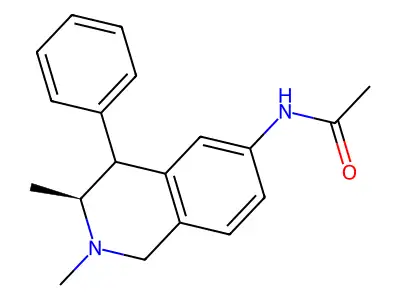 N-(2,3-Dimethyl-4-phenyl-1,2,3,4-tetrahydroisoquinolin-6-yl)ethanimidic acid structure
