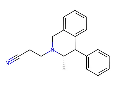 3-(3-Methyl-4-phenyl-3,4-dihydroisoquinolin-2(1H)-yl)propanenitrile structure