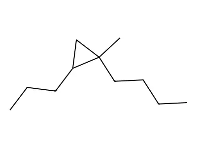 1-Butyl-1-methyl-2-propylcyclopropane structure