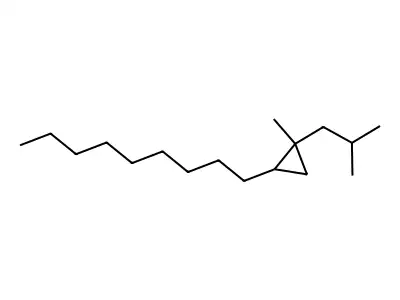1-Methyl-1-(2-methylpropyl)-2-nonylcyclopropane structure