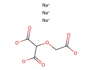 Propanedioic acid, 2-(carboxymethoxy)-, sodium salt (1:3) structure