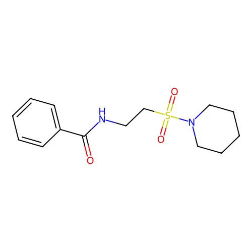 N-(2-piperidin-1-ylsulfonylethyl)benzamide structure