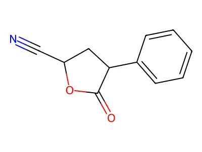 2-Furancarbonitrile, tetrahydro-5-oxo-4-phenyl- structure