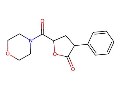 2(3H)-Furanone, dihydro-5-(morpholinocarbonyl)-3-phenyl- structure