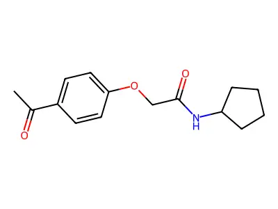 Acetamide, 2-(4-acetylphenoxy)-N-cyclopentyl- structure