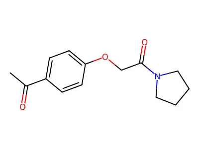 Acetophenone, 4'-pyrrolidinylcarbonylmethoxy- structure