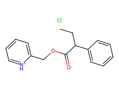 (Pyridin-2-yl)methyl 2-phenylbutanoate--hydrogen chloride (1/1) structure