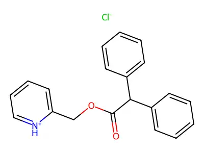 (Pyridin-2-yl)methyl diphenylacetate--hydrogen chloride (1/1) structure