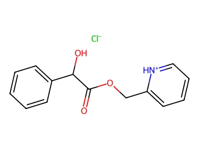 Mandelic acid, 2-pyridylmethyl ester, hydrochloride structure