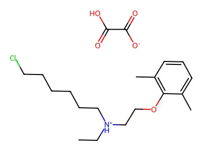 1-Hexylamine, 6-chloro-N-ethyl-N-(2-(2,6-xylyloxy)ethyl)-, oxalate structure