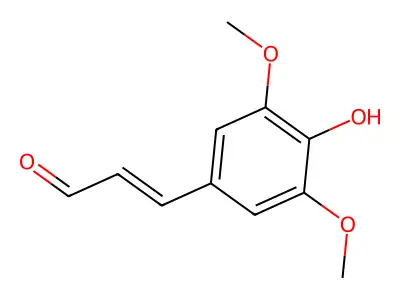2-Propenal, 3-(4-hydroxy-3,5-dimethoxyphenyl)- structure