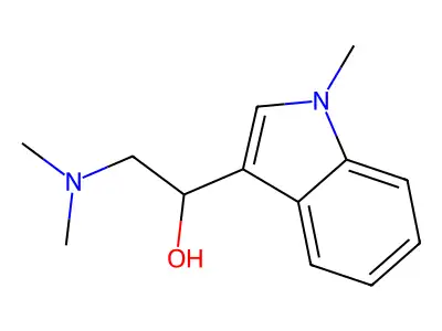 Indole-3-methanol, alpha-((dimethylamino)methyl)-1-methyl- structure