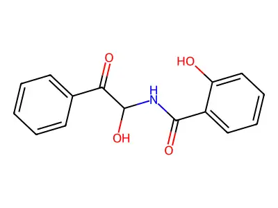 2-Hydroxy-N-(1-hydroxy-2-oxo-2-phenylethyl)benzene-1-carboximidic acid structure