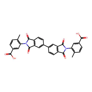 3,3'-(1,1',3,3'-tetraoxo-[5,5'-biisoindoline]-2,2'-diyl)bis(4-methylbenzoic acid) structure