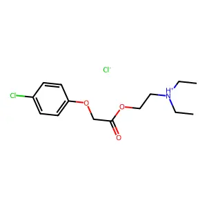 2-(Diethylamino)ethyl (4-chlorophenoxy)acetate--hydrogen chloride (1/1) structure