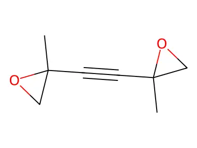 2,5-Dimethyl-1,2,5,6-diepoxyhex-3-yne structure