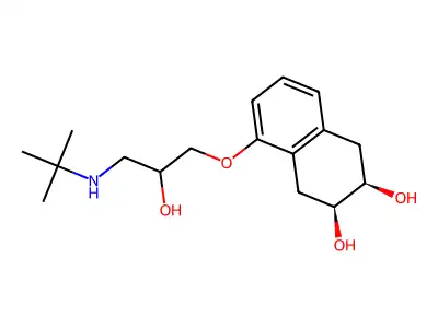5-[3-(Tert-butylamino)-2-hydroxypropoxy]-1,2,3,4-tetrahydronaphthalene-2,3-diol structure