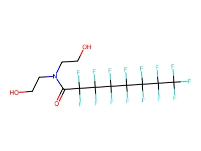 Perfluorooctanoic acid diethanolamide structure