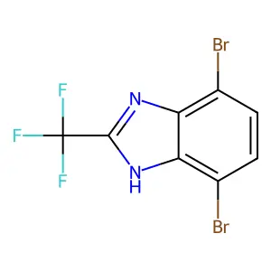 Benzimidazole, 4,7-dibromo-2-(trifluoromethyl)- structure