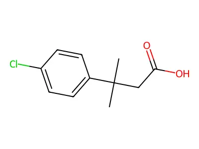 Hydrocinnamic acid, p-chloro-beta,beta-dimethyl- structure