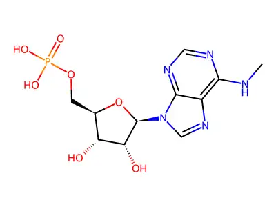 [3,4-dihydroxy-5-(6-methylaminopurin-9-yl)oxolan-2-yl]methoxyphosphonic Acid structure