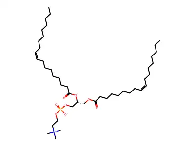 (2S)-2,3-bis[(9Z)-octadec-9-enoyloxy]propoxy(2-(trimethylammonio)ethoxy)phosphinic acid structure