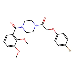 2-(4-Bromophenoxy)-1-[4-(2,3-dimethoxybenzoyl)piperazin-1-yl]ethanone structure