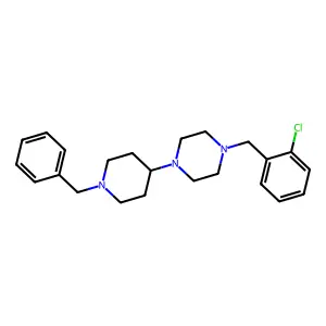 1-(1-Benzylpiperidin-4-yl)-4-[(2-chlorophenyl)methyl]piperazine structure