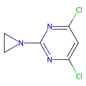 2-(1-Aziridinyl)-4,6-dichloropyrimidine structure