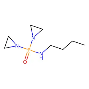 P,P-Bis(1-aziridinyl)-N-butylphosphinic amide structure