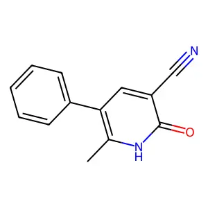 1,2-Dihydro-6-methyl-2-oxo-5-phenyl-3-pyridinecarbonitrile structure