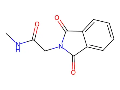 2-Isoindolineacetamide, 1,3-dioxo-N-methyl- structure