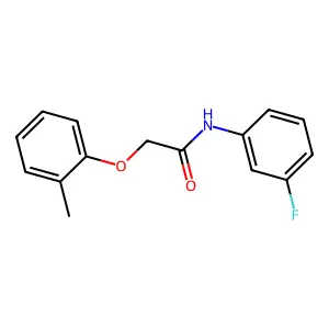 N-(3-fluorophenyl)-2-(2-methylphenoxy)acetamide structure