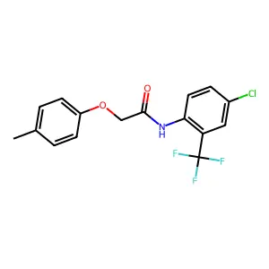 N-[4-chloro-2-(trifluoromethyl)phenyl]-2-(4-methylphenoxy)acetamide structure