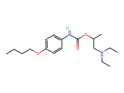 1-(Diethylamino)propan-2-yl (4-butoxyphenyl)carbamate--hydrogen chloride (1/1) structure