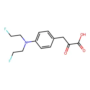 Pyruvic acid, 3-(p-(bis-(2-fluoroethyl)amino)phenyl)- structure
