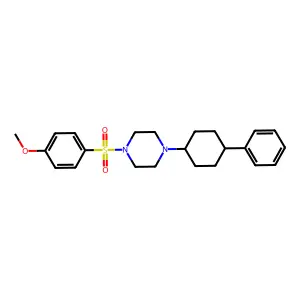 1-(4-Methoxyphenyl)sulfonyl-4-(4-phenylcyclohexyl)piperazine structure