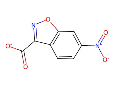 6-Nitro-1,2-benzisoxazole-3-carboxylic acid (1-) structure