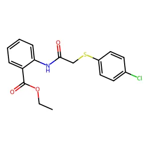 Ethyl 2-({[(4-chlorophenyl)sulfanyl]acetyl}amino)benzoate structure